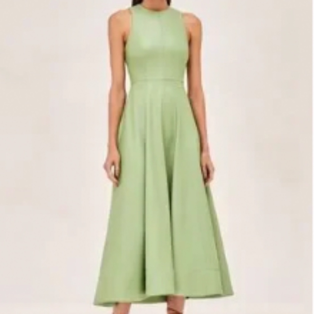ALEXIS Soline Dress size S in sage green vegan leather